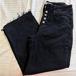 Flying Monkey Black Button-Up Flare Jeans